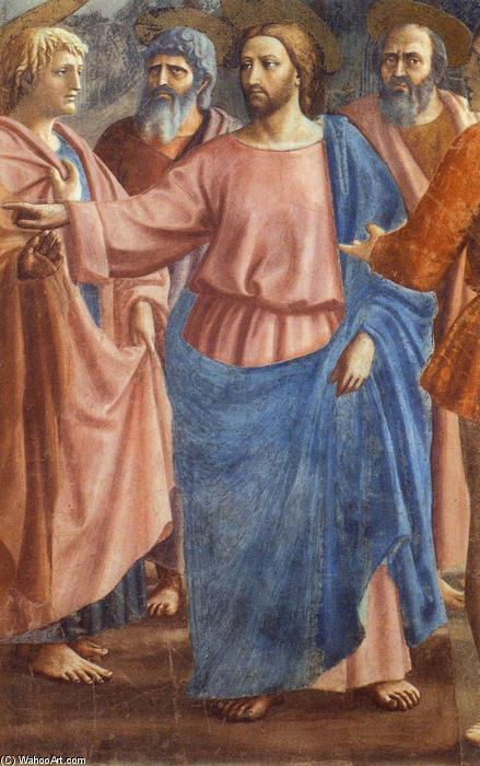 Wikioo.org - The Encyclopedia of Fine Arts - Painting, Artwork by Masaccio (Ser Giovanni, Mone Cassai) - Tribute Money (detail)