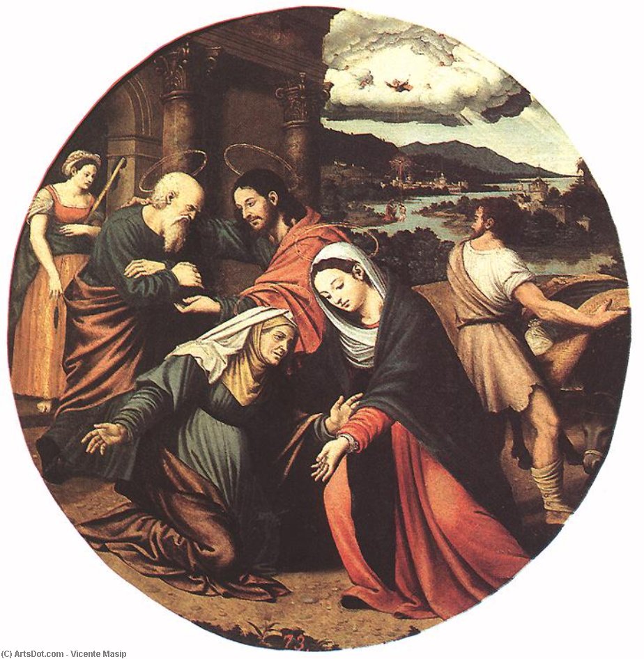 Wikioo.org - The Encyclopedia of Fine Arts - Painting, Artwork by Vicente Masip - The Visitation