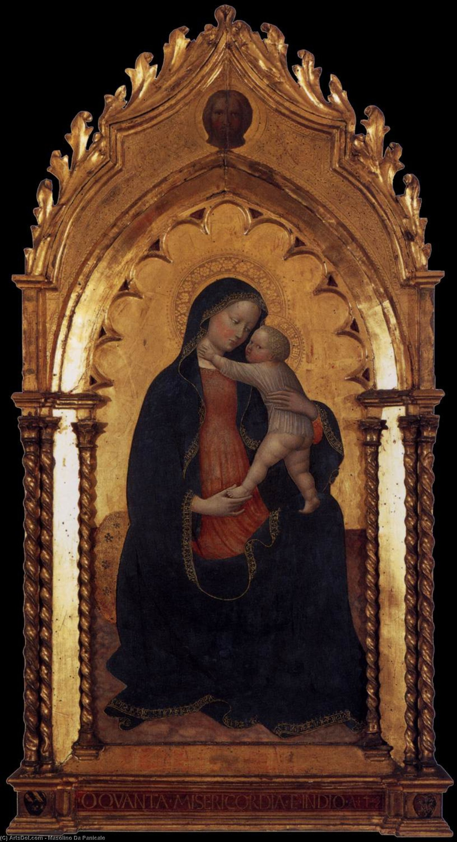 WikiOO.org - دایره المعارف هنرهای زیبا - نقاشی، آثار هنری Masolino Da Panicale - Madonna and Child
