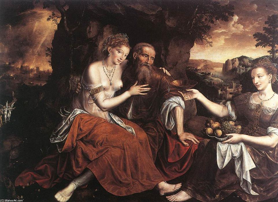 WikiOO.org - Encyclopedia of Fine Arts - Maalaus, taideteos Jan Massys - Lot and His Daughters