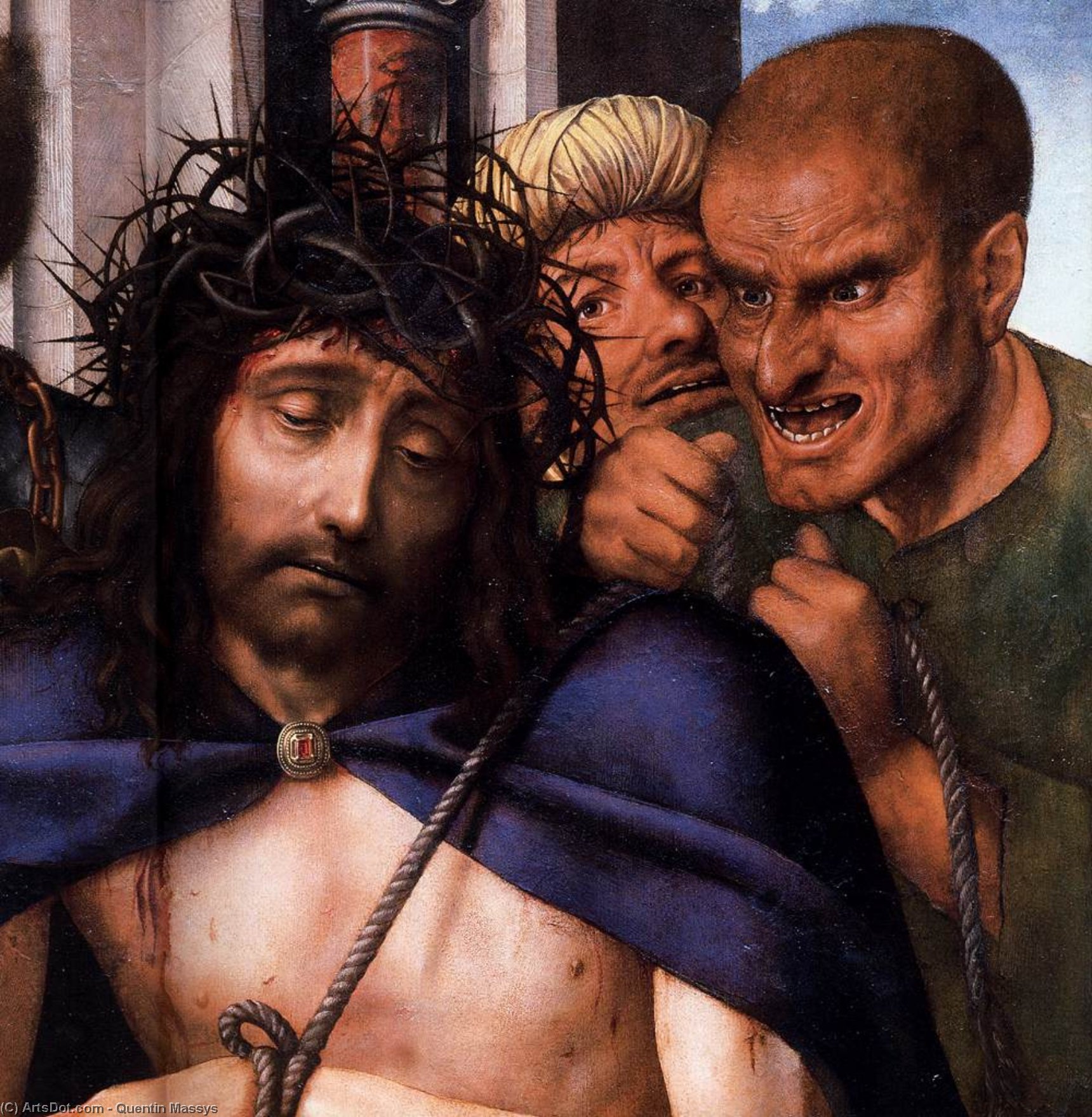 Wikioo.org - The Encyclopedia of Fine Arts - Painting, Artwork by Quentin Massys - Ecce Homo (detail)