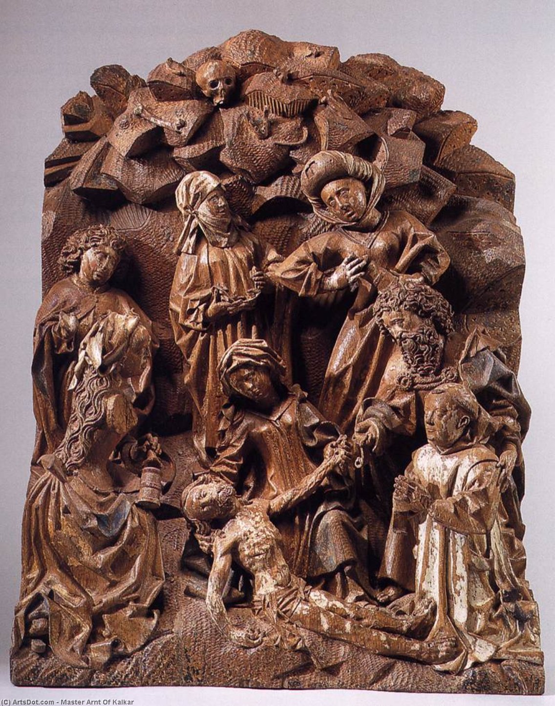 WikiOO.org - Encyclopedia of Fine Arts - Målning, konstverk Master Arnt Of Kalkar - Lamentation of Christ with Kneeling Donor
