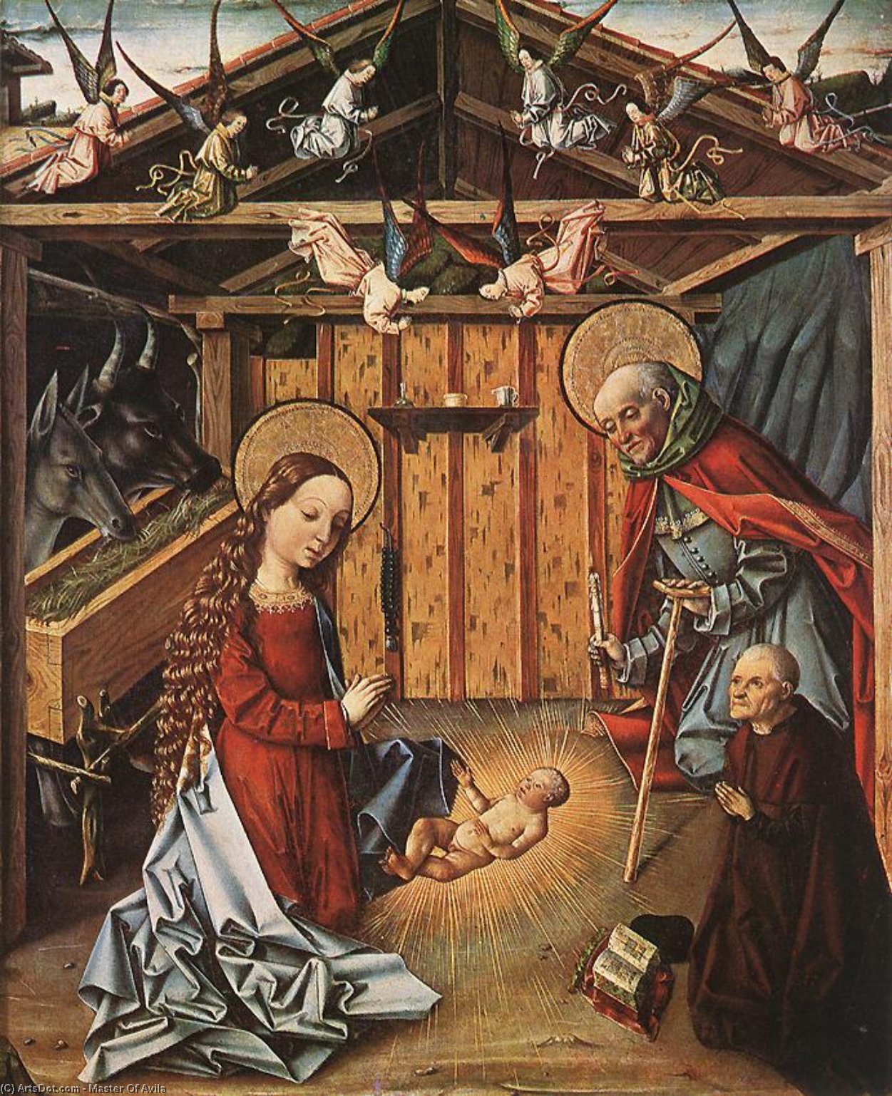WikiOO.org - 백과 사전 - 회화, 삽화 Master Of Avila - Nativity