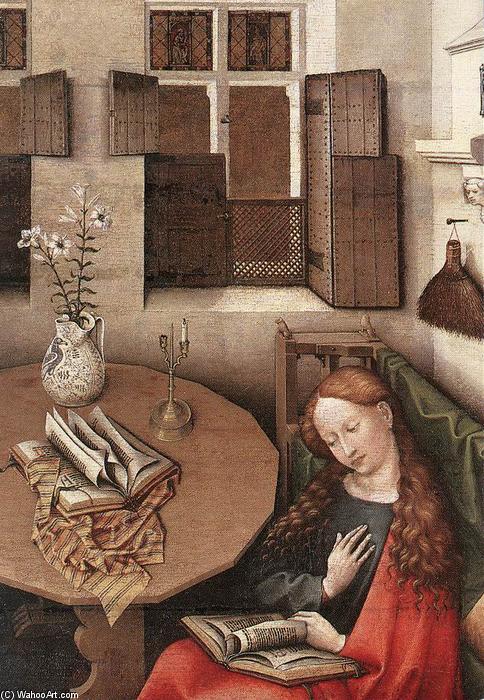 Wikioo.org - The Encyclopedia of Fine Arts - Painting, Artwork by Robert Campin (Master Of Flemalle) - Annunciation (detail)