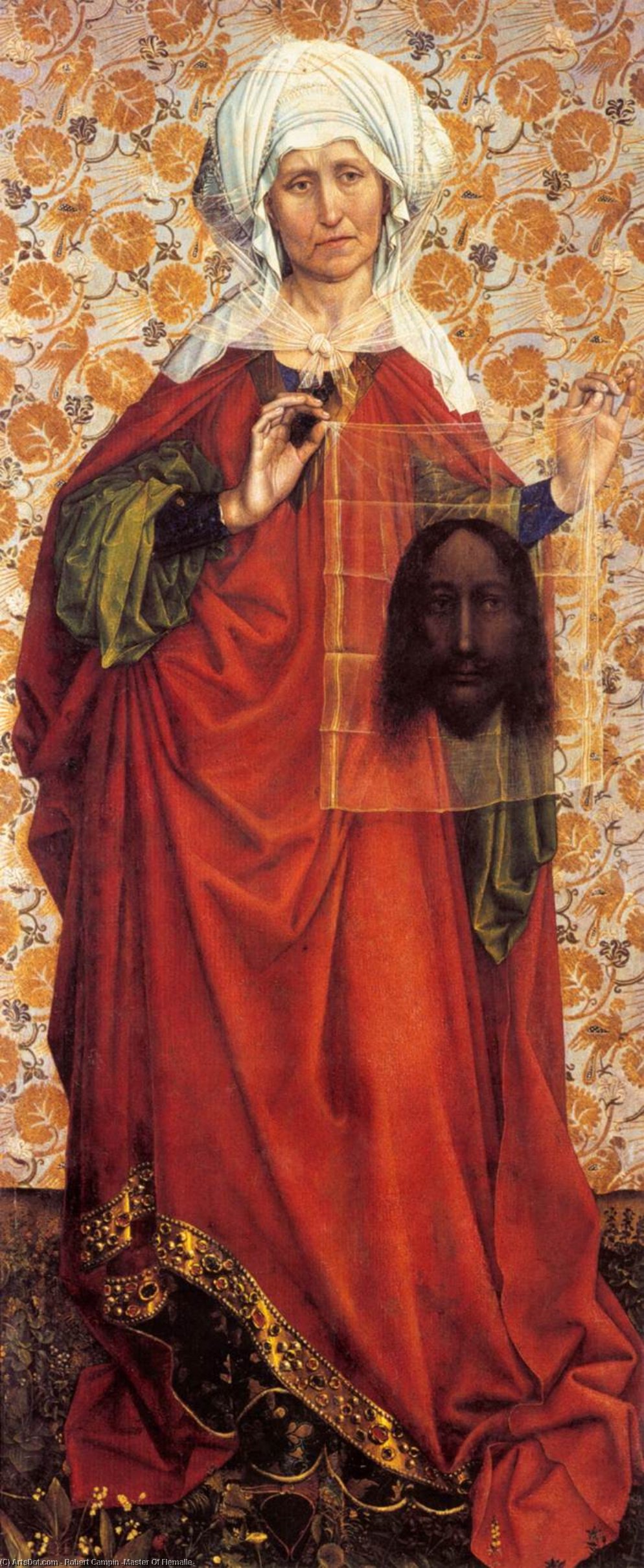 Wikioo.org - The Encyclopedia of Fine Arts - Painting, Artwork by Robert Campin (Master Of Flemalle) - St Veronica