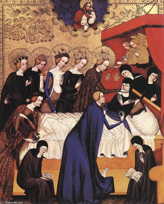 Wikioo.org – La Enciclopedia de las Bellas Artes - Pintura, Obras de arte de Master Of Heiligenkreuz - la muerte of San . Clare