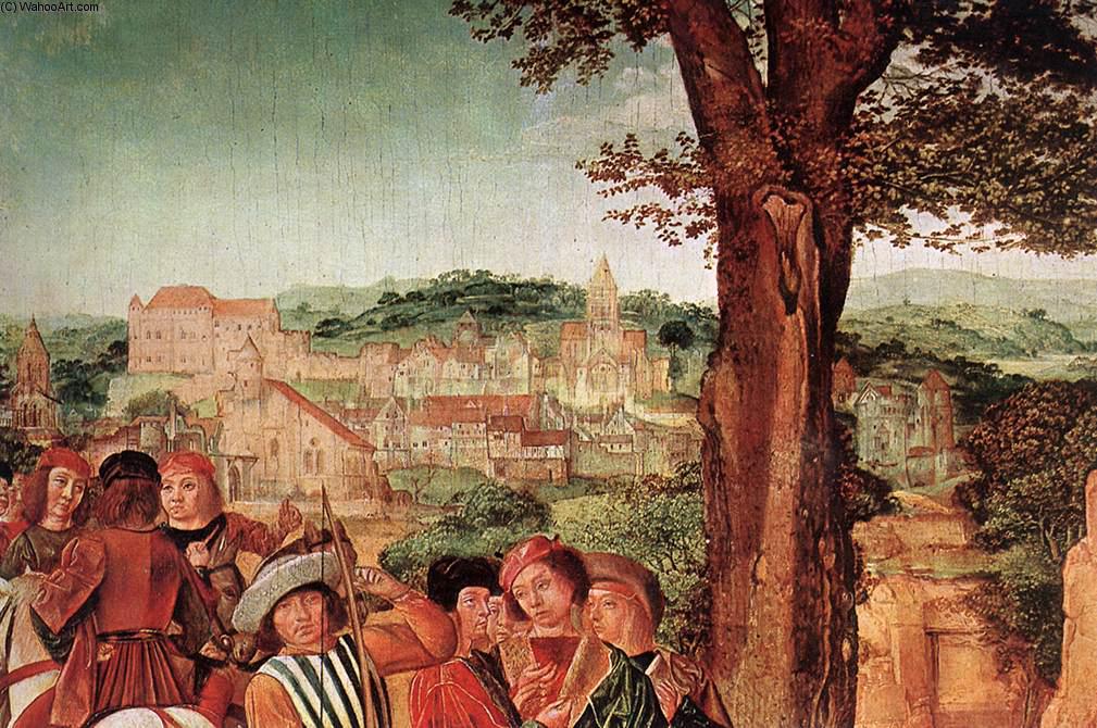 Wikioo.org - The Encyclopedia of Fine Arts - Painting, Artwork by Master Of Saint Gilles - St Gilles and the Hind (detail)