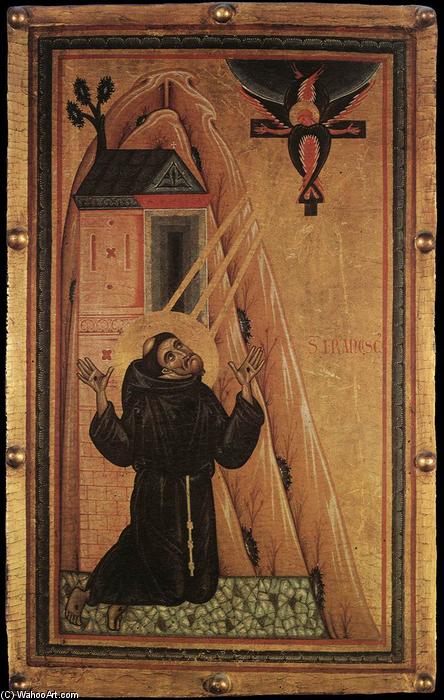 WikiOO.org - 百科事典 - 絵画、アートワーク Master Of San Francesco Bardi - 聖痕を受けた聖フランシス