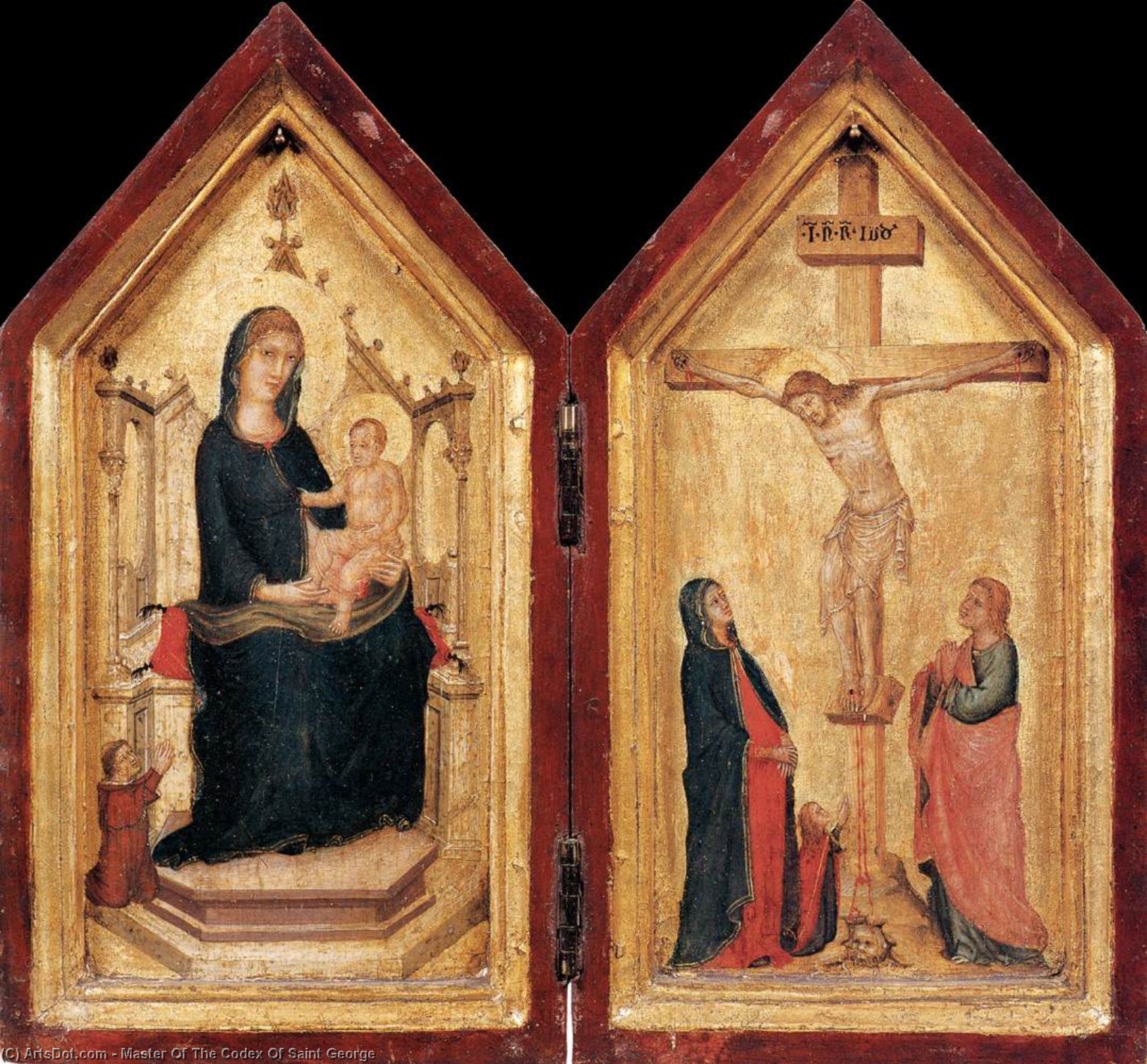 WikiOO.org - Енциклопедия за изящни изкуства - Живопис, Произведения на изкуството Master Of The Codex Of Saint George - Diptych