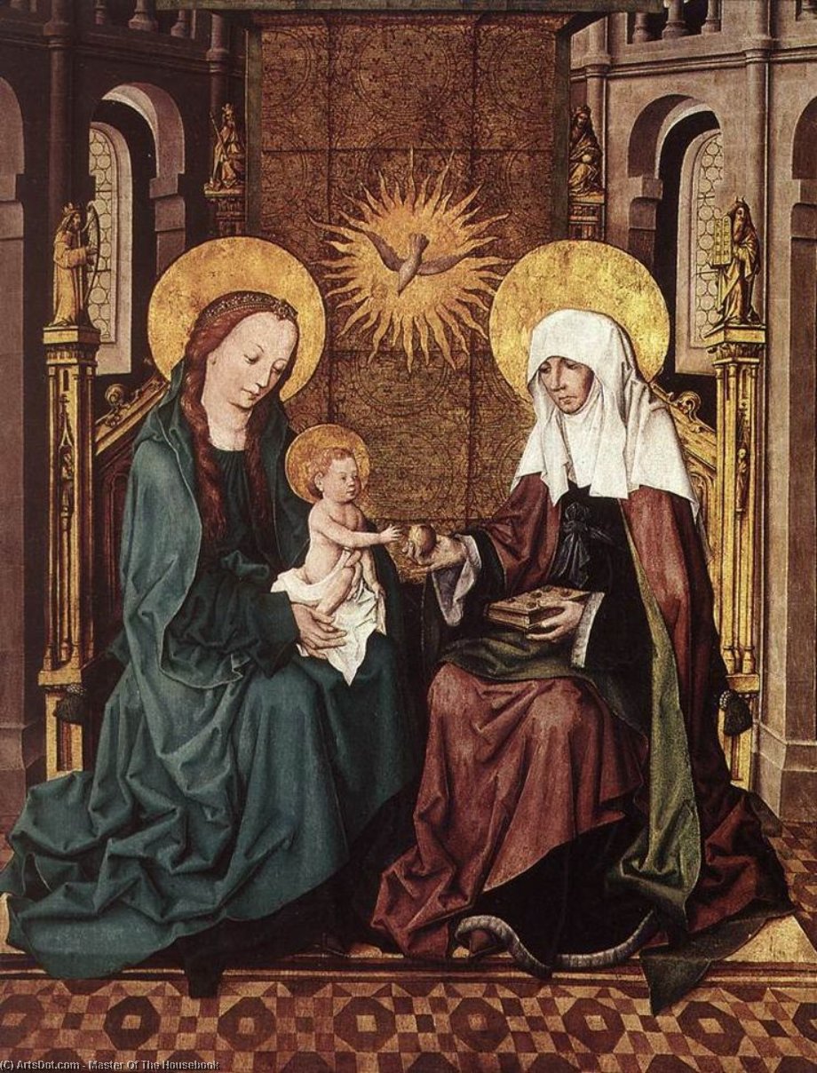 Wikioo.org - The Encyclopedia of Fine Arts - Painting, Artwork by Master Of The Housebook - Virgin and Child with St Anne