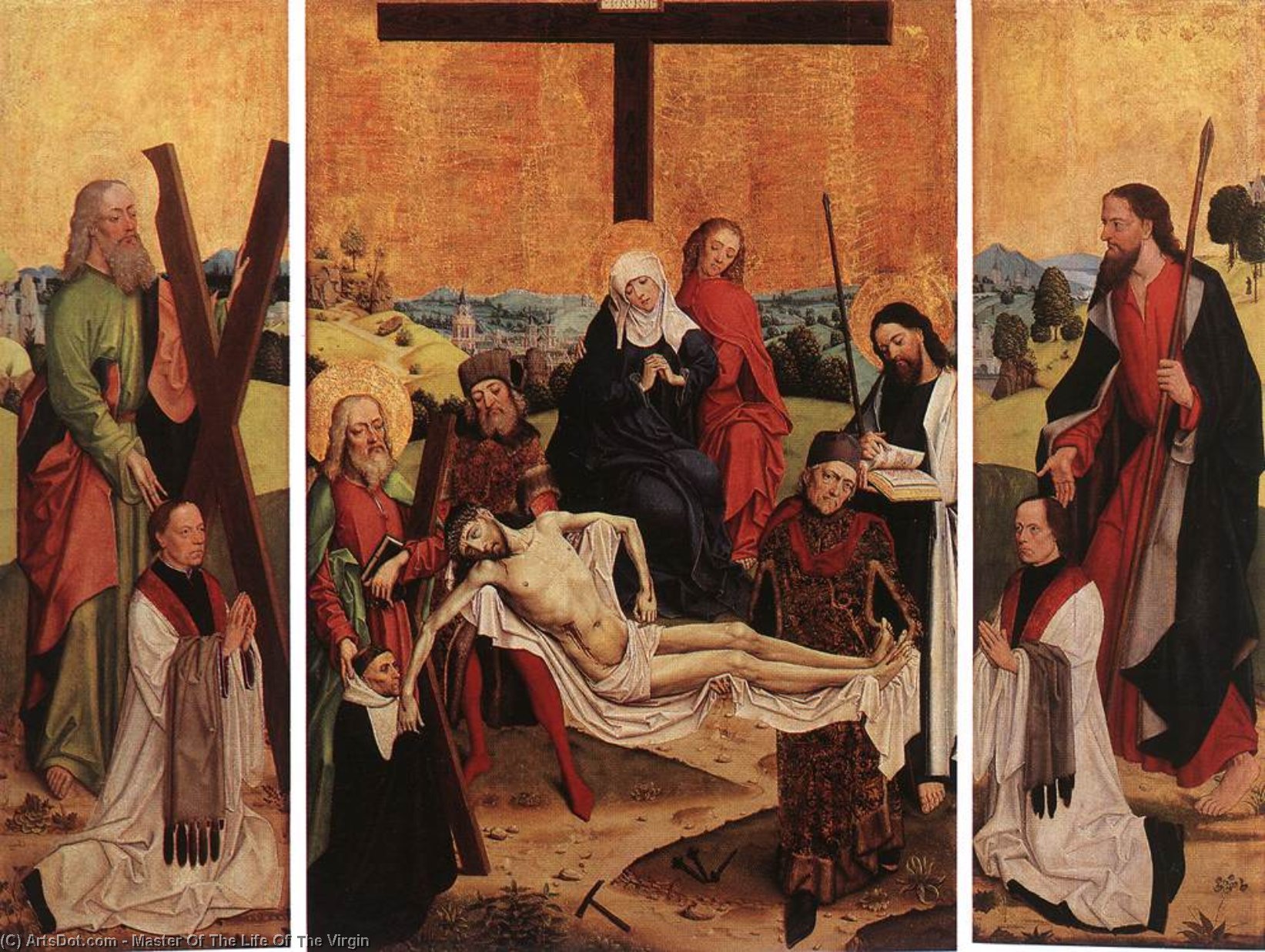 Wikioo.org - สารานุกรมวิจิตรศิลป์ - จิตรกรรม Master Of The Life Of The Virgin - Triptych of Canon Gerhard ter Streegen de Monte