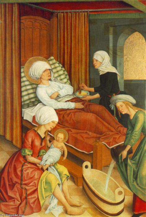 Wikioo.org – L'Encyclopédie des Beaux Arts - Peinture, Oeuvre de Master Of The Pfullendorf Altar - la naissance des marie