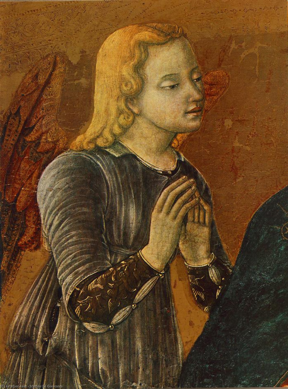 Wikioo.org - The Encyclopedia of Fine Arts - Painting, Artwork by Matteo Di Giovanni - Madonna with Child and Two Angels (detail)