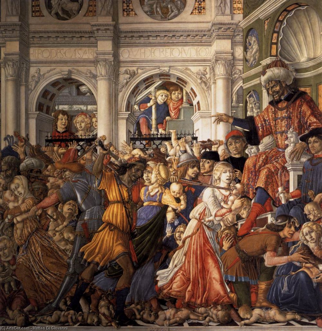 WikiOO.org - Енциклопедия за изящни изкуства - Живопис, Произведения на изкуството Matteo Di Giovanni - Massacre of the Innocents