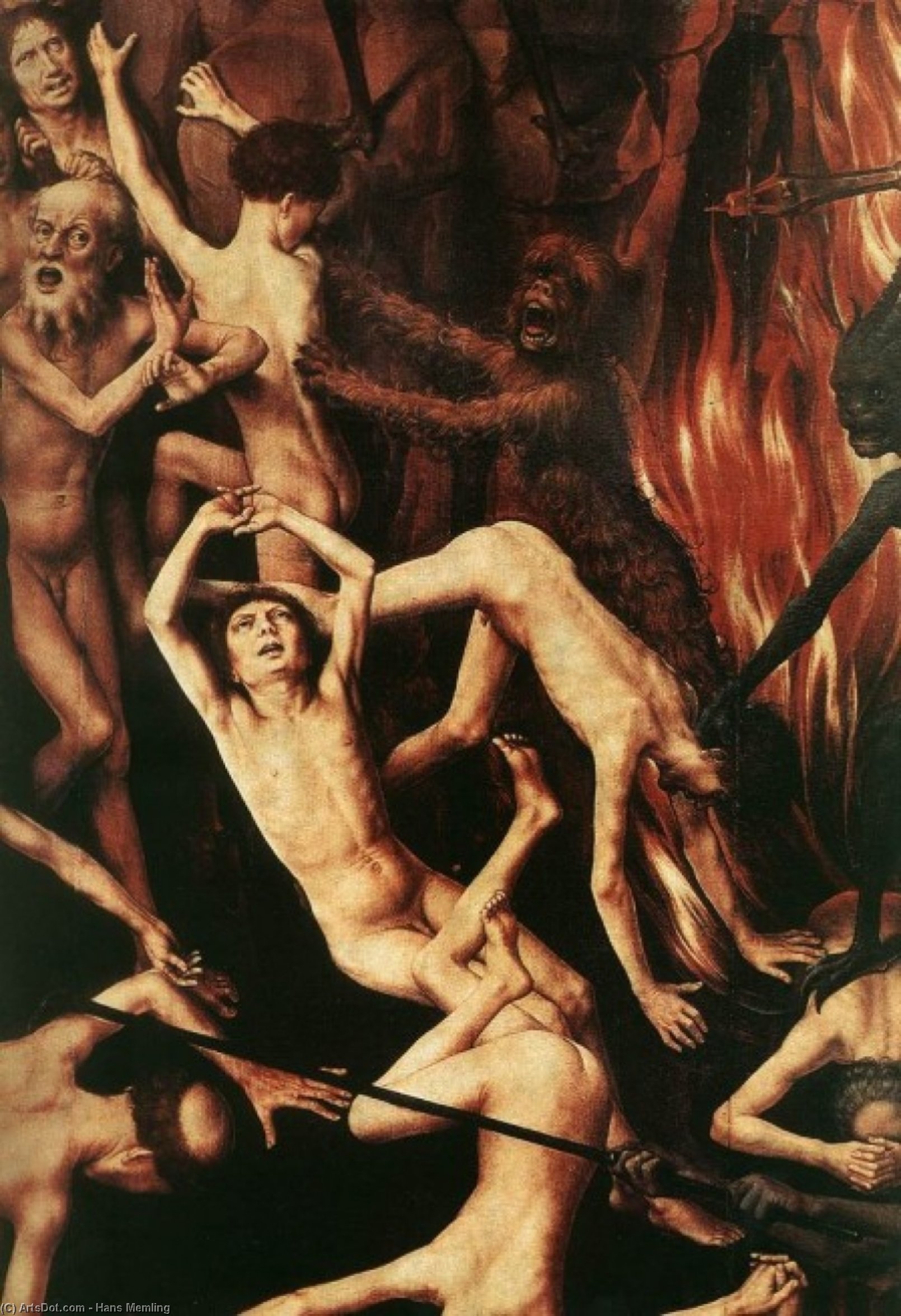 Wikioo.org – L'Enciclopedia delle Belle Arti - Pittura, Opere di Hans Memling - giudizio finale trittico particolare  12