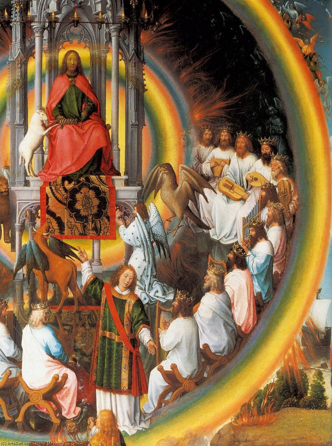 WikiOO.org - Enciklopedija dailės - Tapyba, meno kuriniai Hans Memling - St John Altarpiece (detail) (10)