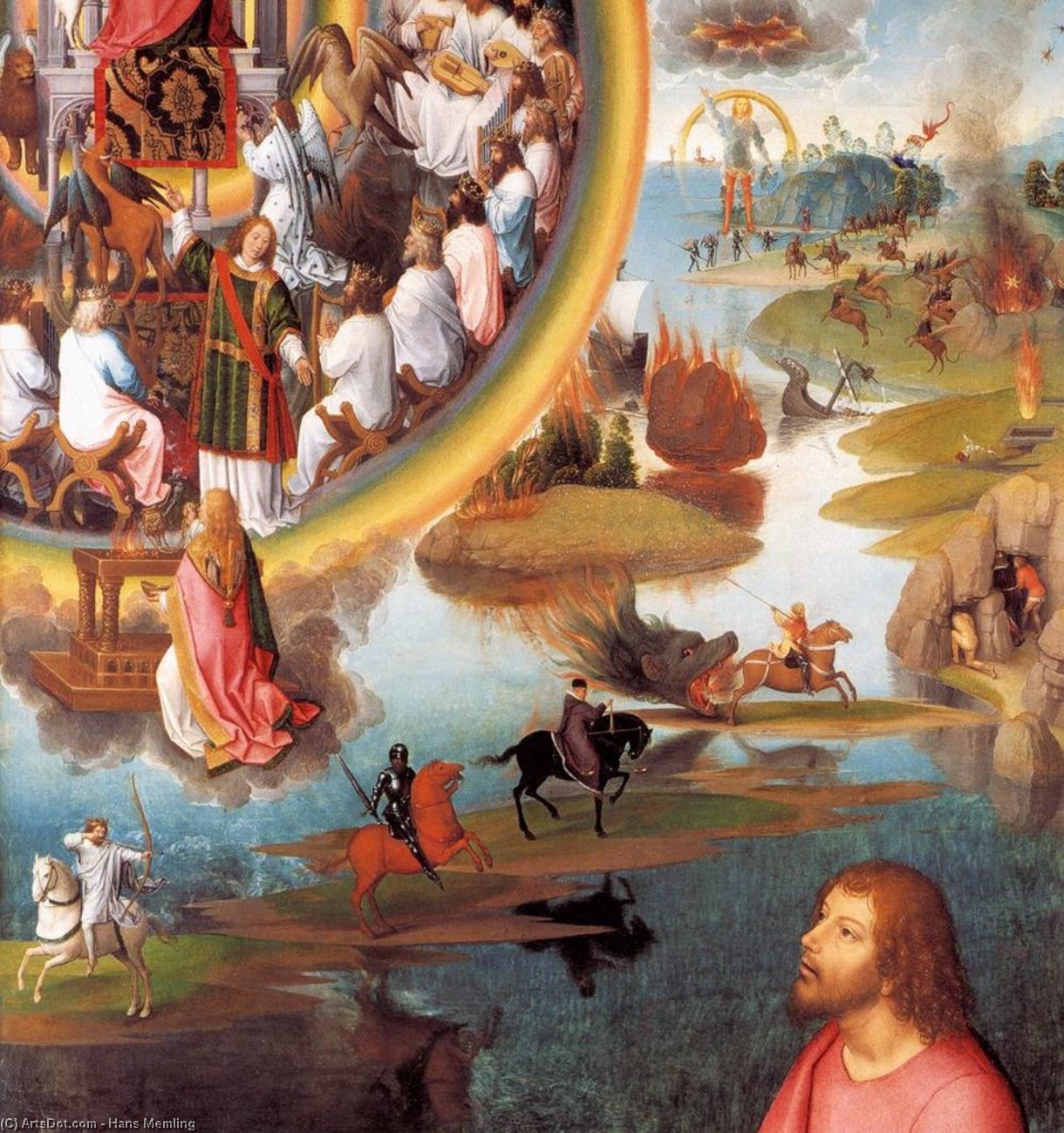 Wikioo.org – L'Enciclopedia delle Belle Arti - Pittura, Opere di Hans Memling - St John Pala particolare  11