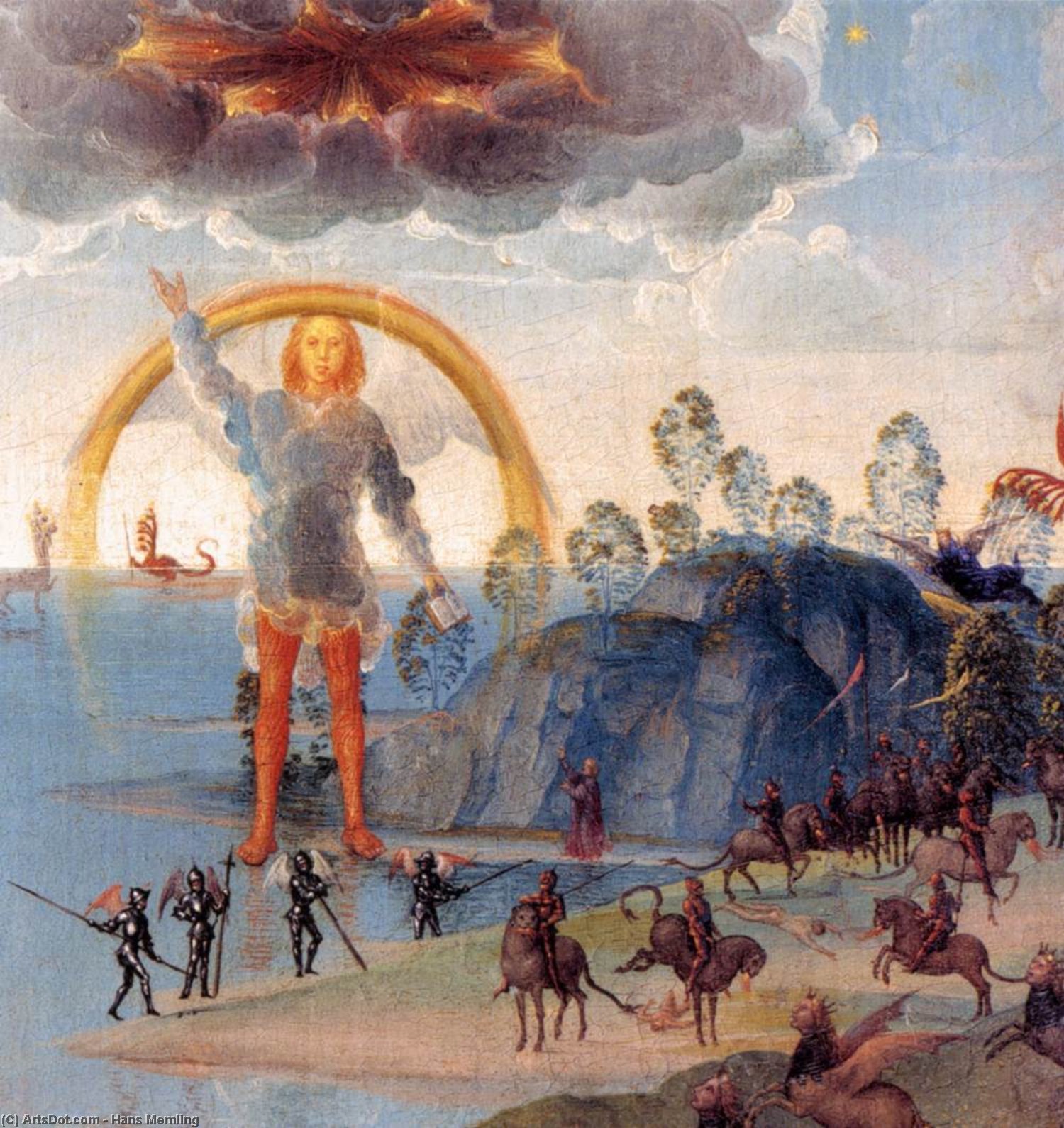 Wikioo.org – L'Enciclopedia delle Belle Arti - Pittura, Opere di Hans Memling - St John Pala particolare  13