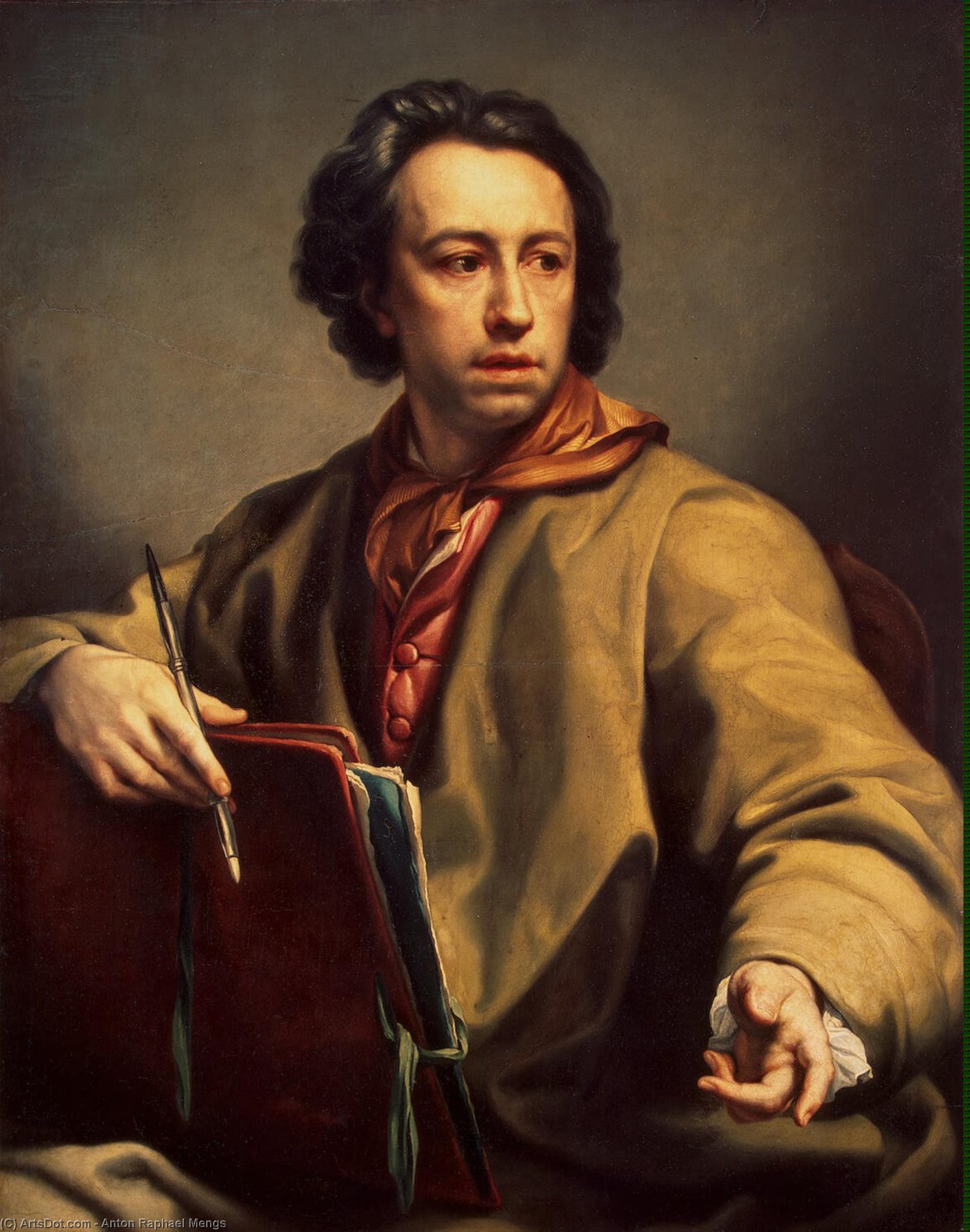 WikiOO.org - אנציקלופדיה לאמנויות יפות - ציור, יצירות אמנות Anton Raphael Mengs - Self-Portrait