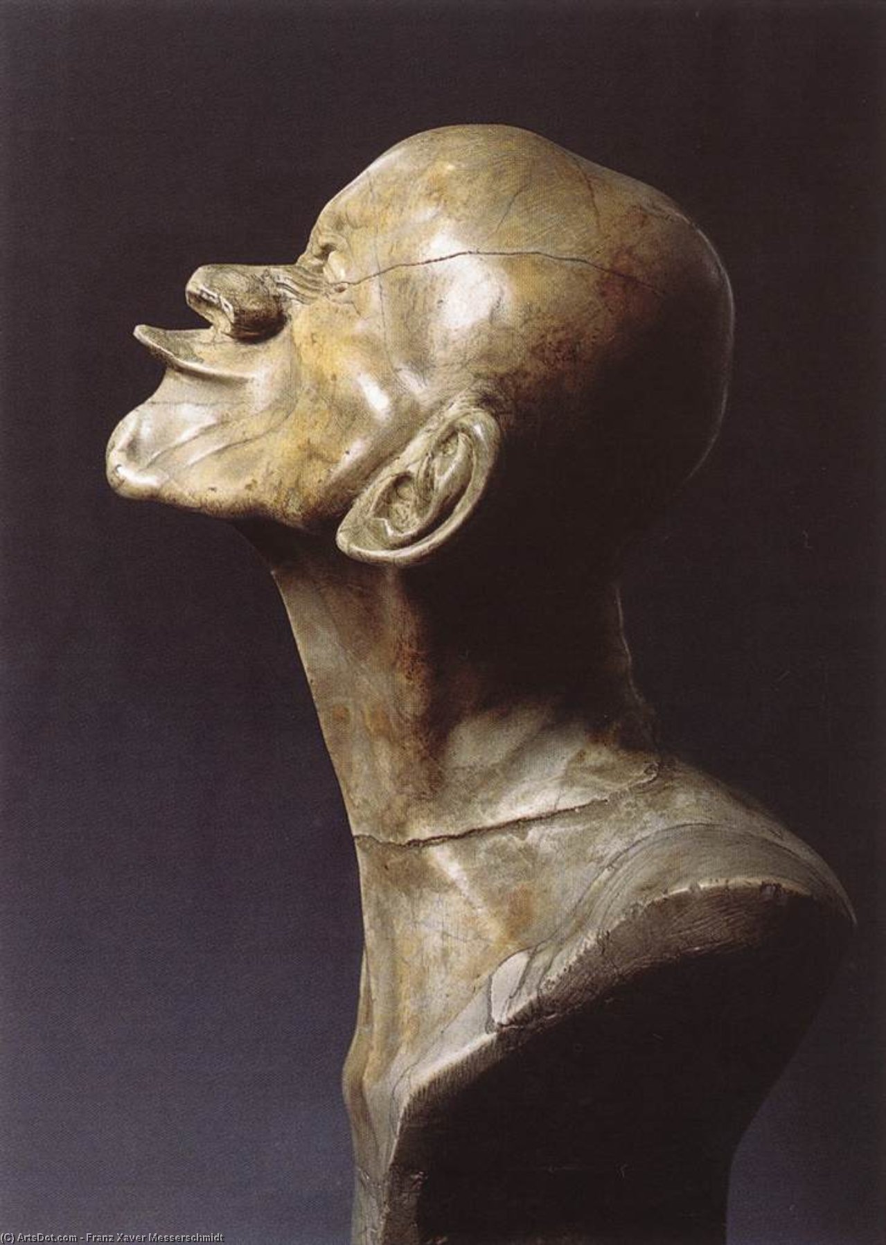 Wikioo.org - Bách khoa toàn thư về mỹ thuật - Vẽ tranh, Tác phẩm nghệ thuật Franz Xaver Messerschmidt - Character Head: The Beaked