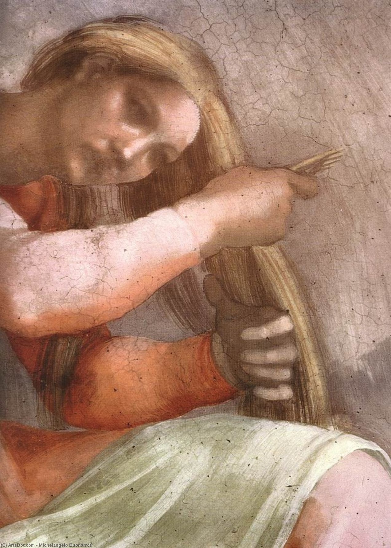 Wikioo.org - Die Enzyklopädie bildender Kunst - Malerei, Kunstwerk von Michelangelo Buonarroti - Amminadab ( ausschnitt )