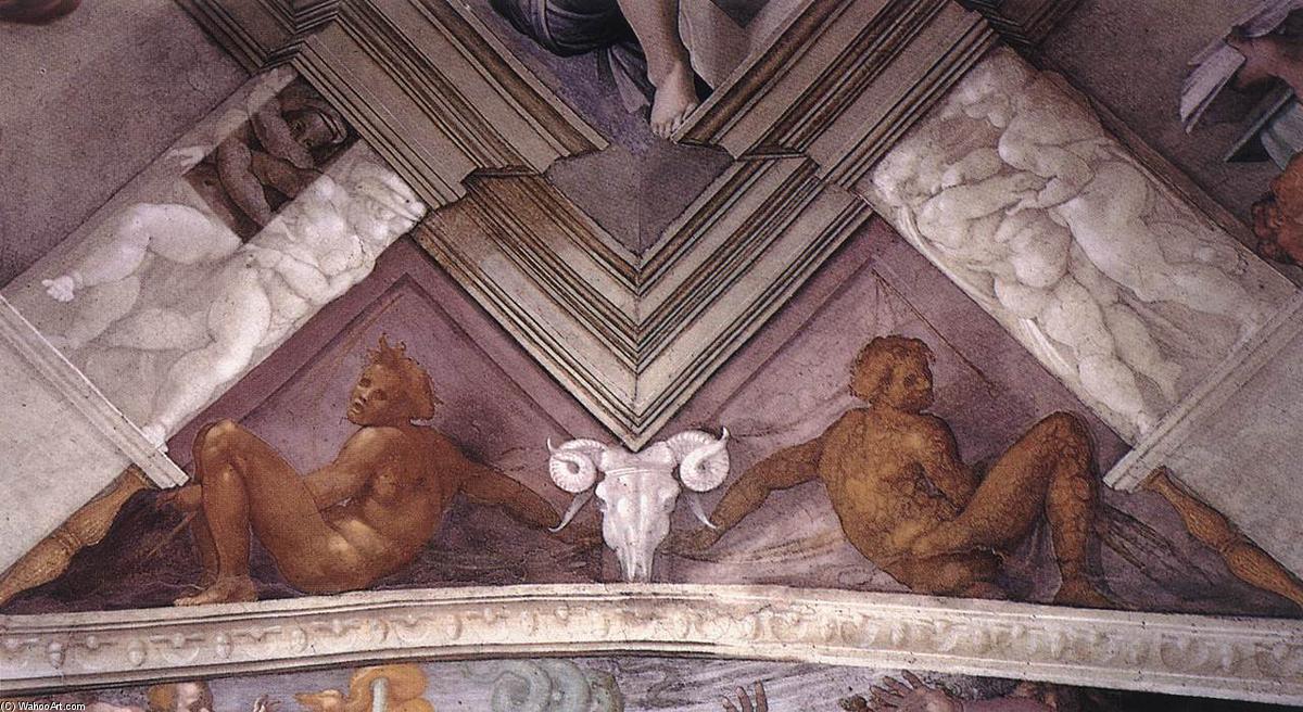 Wikioo.org – La Enciclopedia de las Bellas Artes - Pintura, Obras de arte de Michelangelo Buonarroti - bronce desnudos