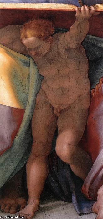 Wikioo.org - The Encyclopedia of Fine Arts - Painting, Artwork by Michelangelo Buonarroti - Daniel (detail)
