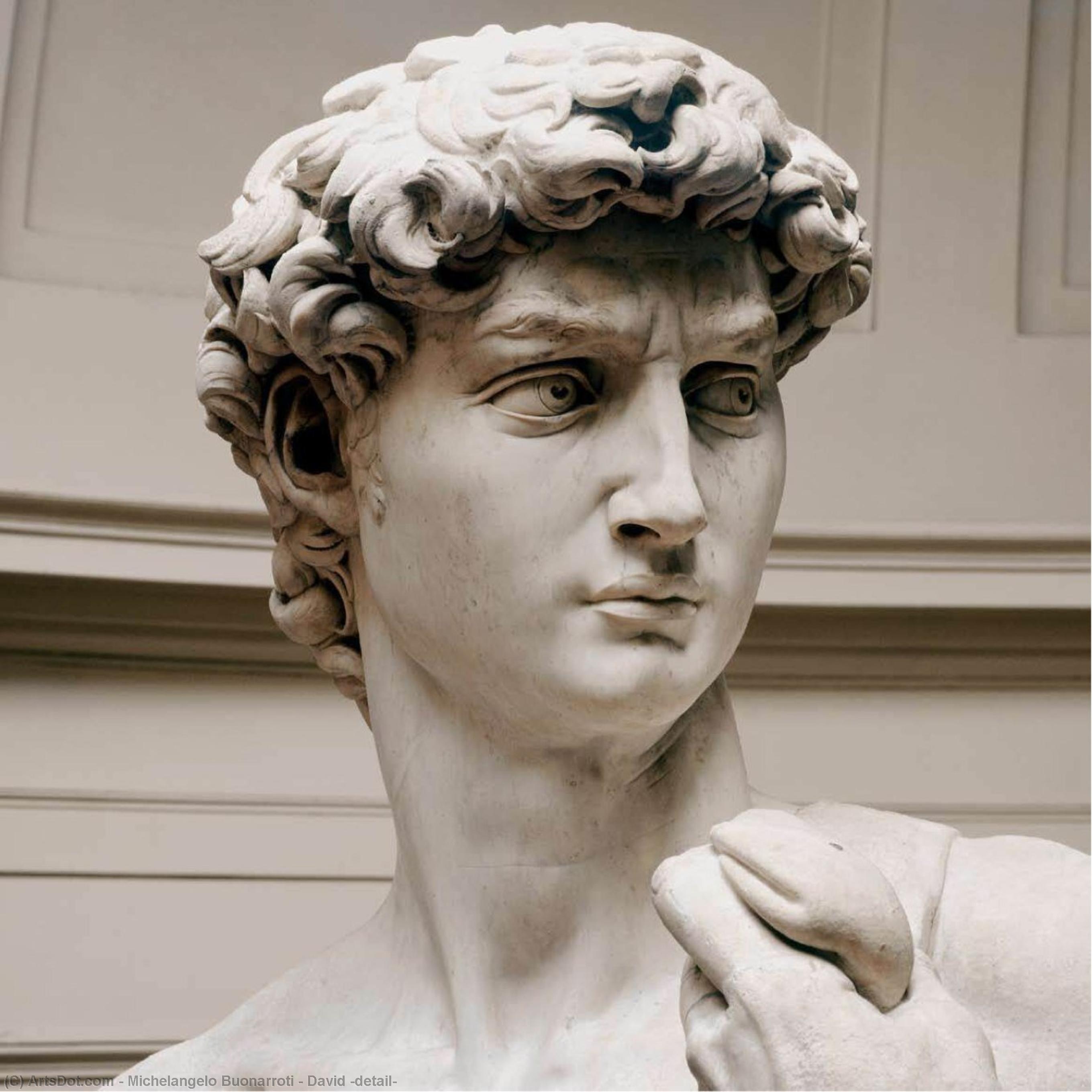 WikiOO.org - Enciklopedija likovnih umjetnosti - Slikarstvo, umjetnička djela Michelangelo Buonarroti - David (detail)