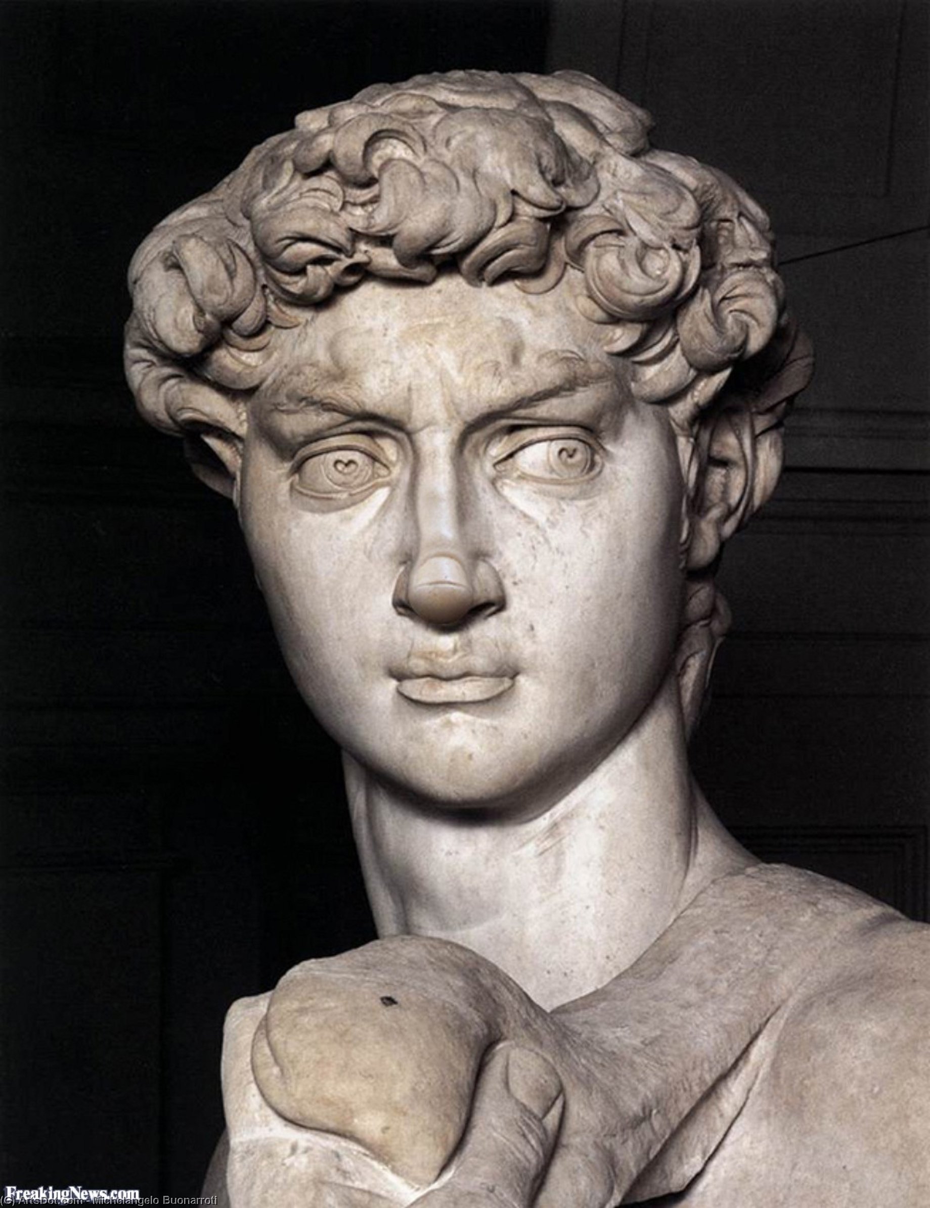 Wikioo.org - สารานุกรมวิจิตรศิลป์ - จิตรกรรม Michelangelo Buonarroti - David (detail)