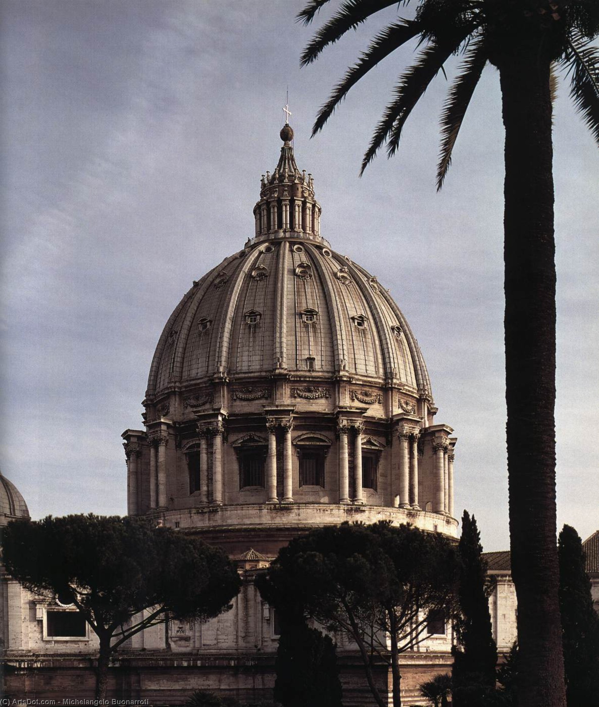 Wikioo.org - The Encyclopedia of Fine Arts - Painting, Artwork by Michelangelo Buonarroti - Dome of St Peter's