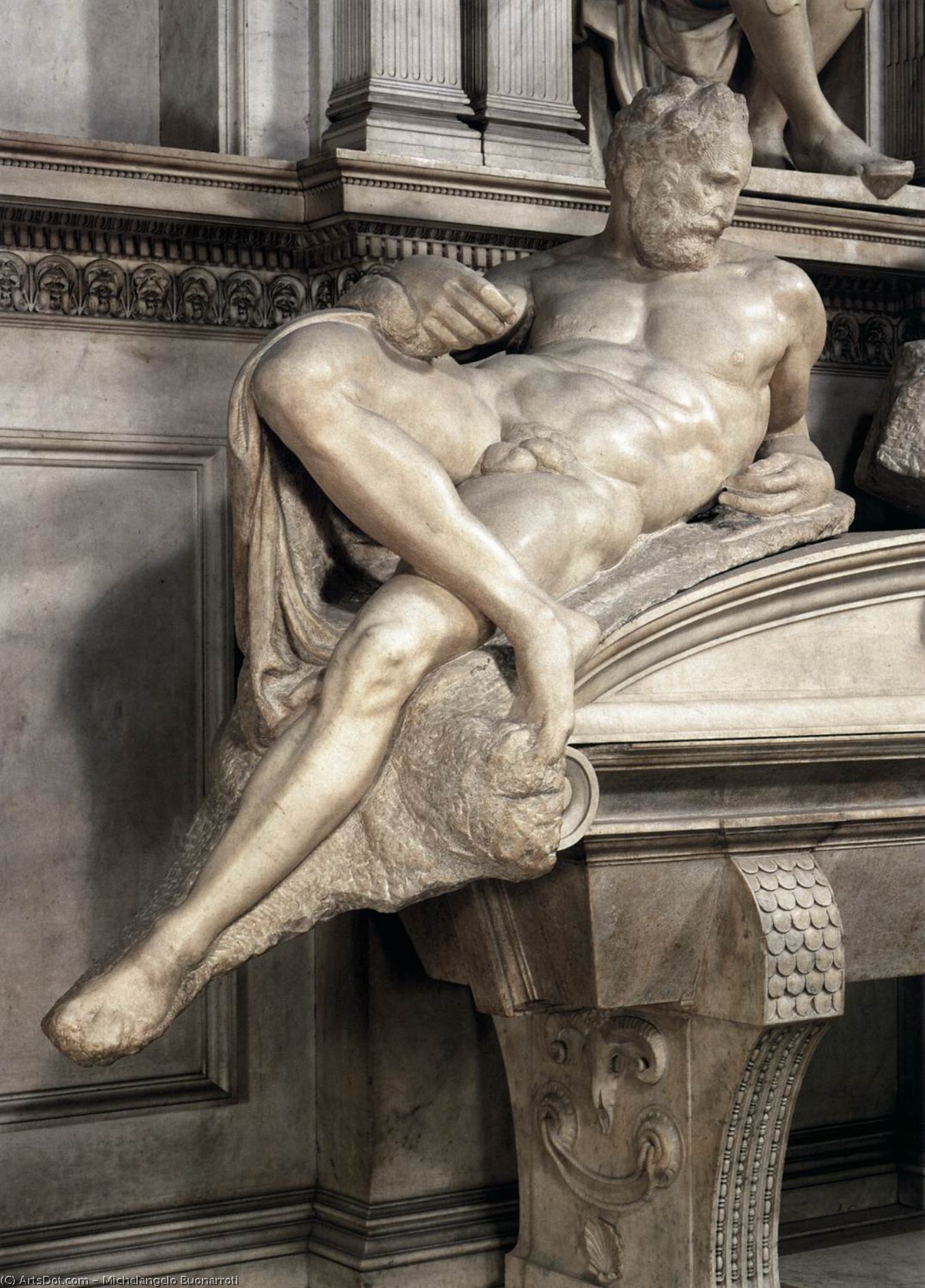 Wikioo.org - สารานุกรมวิจิตรศิลป์ - จิตรกรรม Michelangelo Buonarroti - Dusk