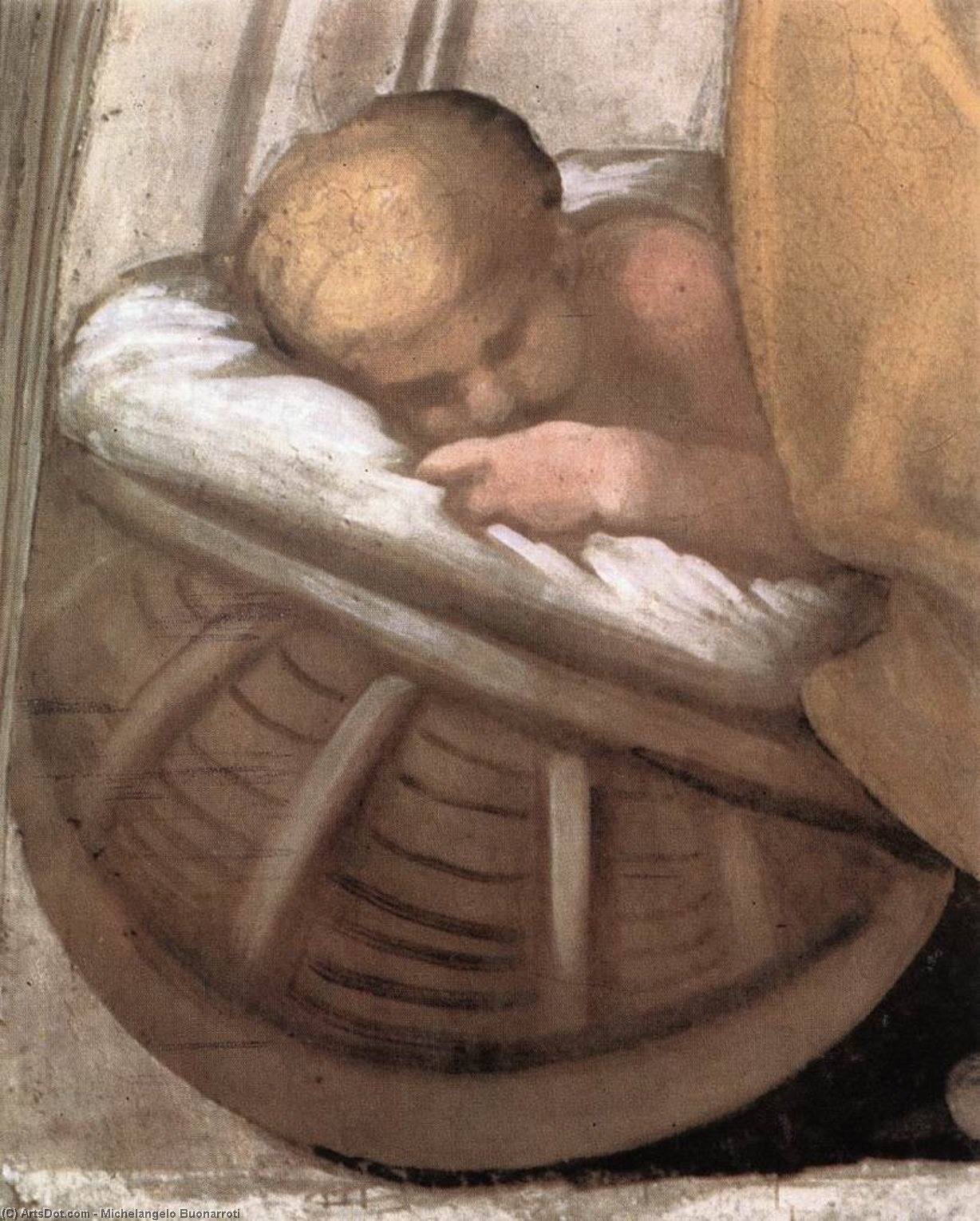 Wikioo.org - สารานุกรมวิจิตรศิลป์ - จิตรกรรม Michelangelo Buonarroti - Hezekiah - Manasseh - Amon (detail)