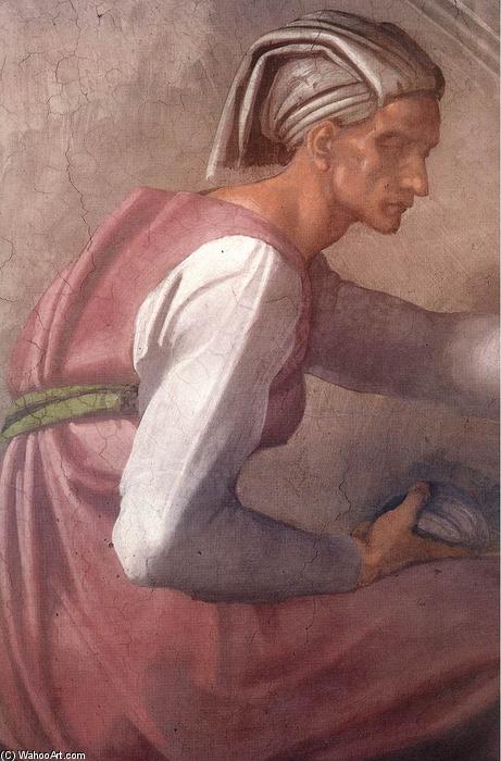 Wikioo.org – L'Enciclopedia delle Belle Arti - Pittura, Opere di Michelangelo Buonarroti - Jesse - David - Salomone ( particolare )