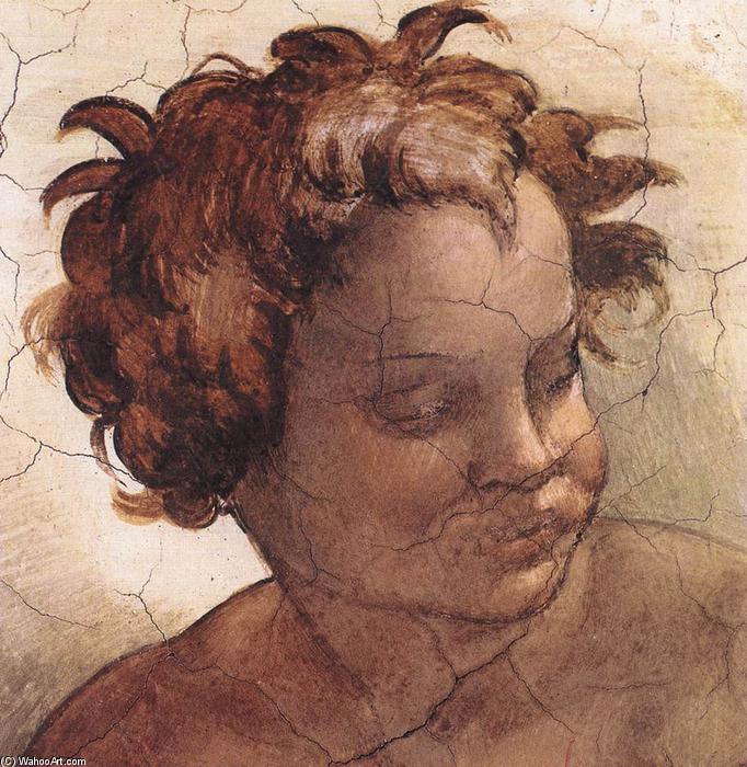 Wikioo.org – L'Enciclopedia delle Belle Arti - Pittura, Opere di Michelangelo Buonarroti - Joel ( particolare )