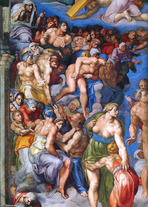 Wikoo.org - موسوعة الفنون الجميلة - اللوحة، العمل الفني Michelangelo Buonarroti - Last Judgment (detail) (10)