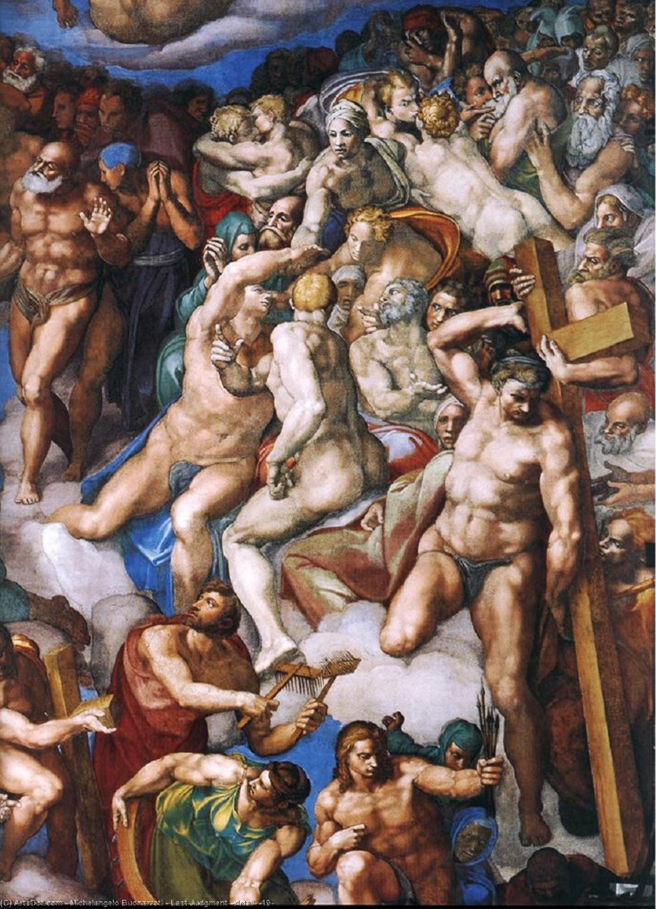 Wikioo.org - The Encyclopedia of Fine Arts - Painting, Artwork by Michelangelo Buonarroti - Last Judgment (detail) (19)