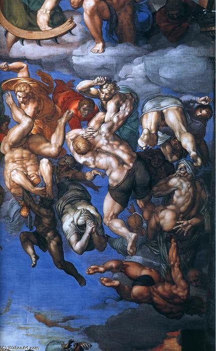 Wikioo.org - Bách khoa toàn thư về mỹ thuật - Vẽ tranh, Tác phẩm nghệ thuật Michelangelo Buonarroti - Last Judgment (detail) (20)
