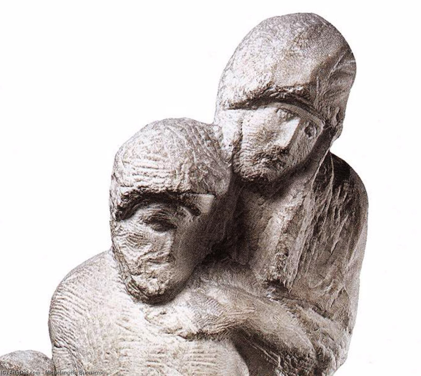 WikiOO.org – 美術百科全書 - 繪畫，作品 Michelangelo Buonarroti - 圣母怜子图 Rondanini ( 详细 )