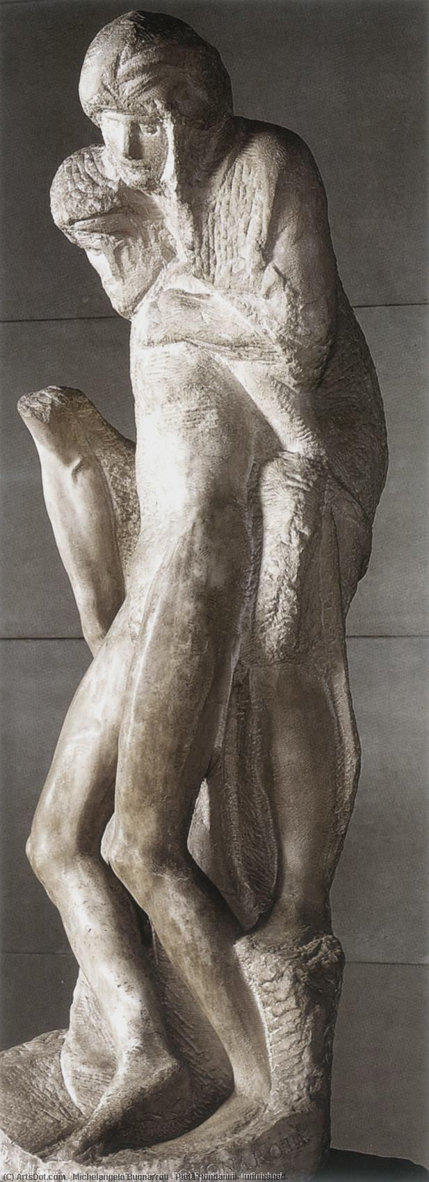 Wikioo.org - สารานุกรมวิจิตรศิลป์ - จิตรกรรม Michelangelo Buonarroti - Pietà Rondanini, (unfinished)