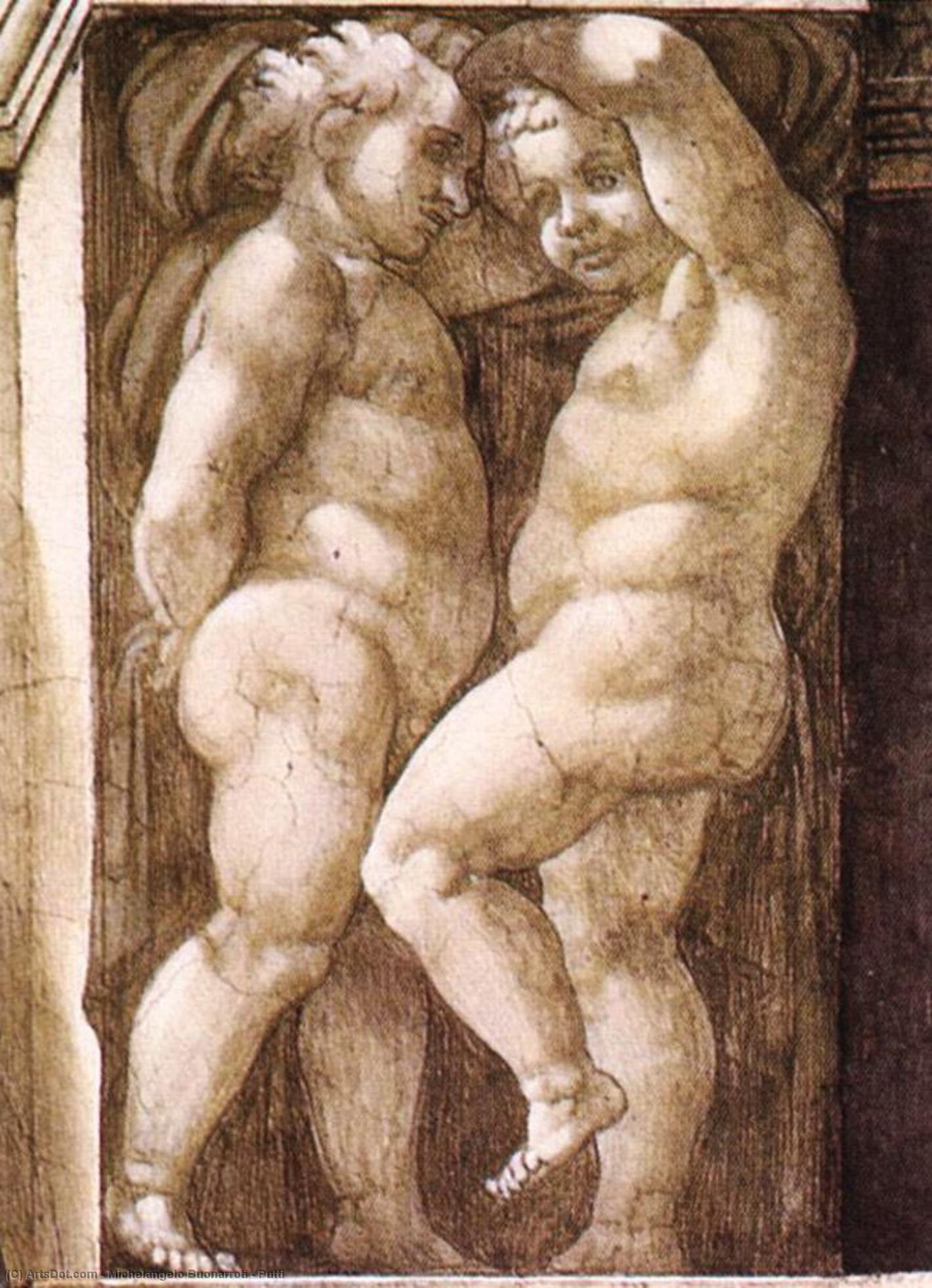 WikiOO.org - Enciklopedija likovnih umjetnosti - Slikarstvo, umjetnička djela Michelangelo Buonarroti - Putti