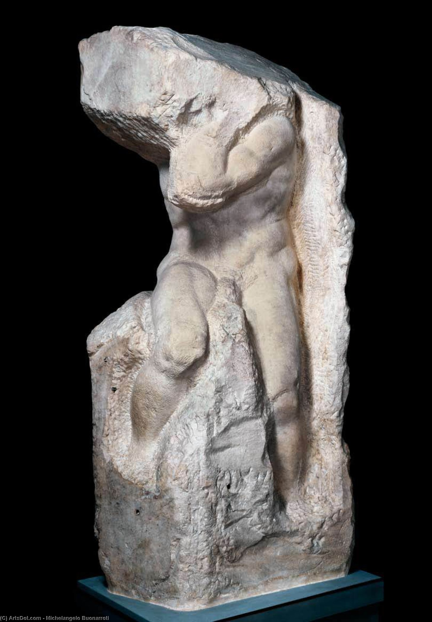 Wikioo.org - สารานุกรมวิจิตรศิลป์ - จิตรกรรม Michelangelo Buonarroti - Slave (Atlas)