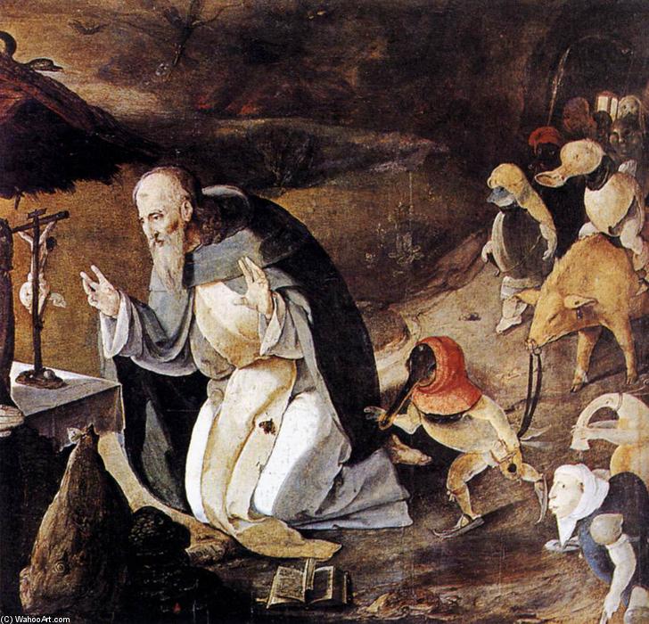 Wikioo.org - Bách khoa toàn thư về mỹ thuật - Vẽ tranh, Tác phẩm nghệ thuật Lucas Van Leyden - The Temptation of St Anthony