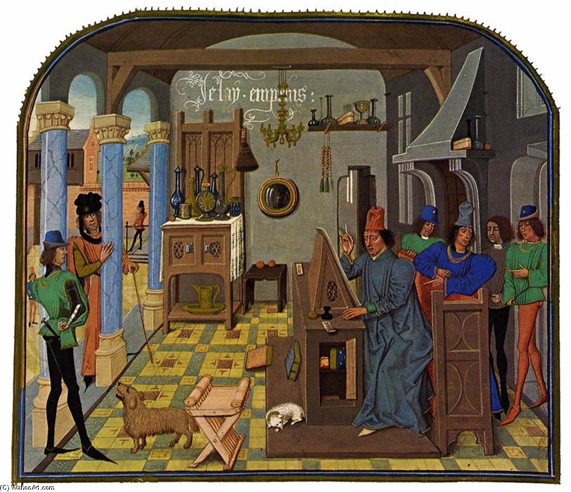 Wikioo.org - The Encyclopedia of Fine Arts - Painting, Artwork by Loyset Liédet - The Scribe's Workshop