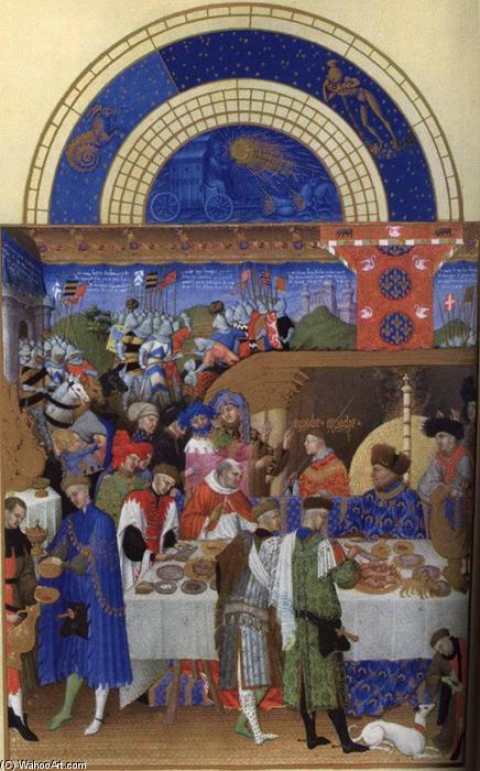 Wikioo.org - The Encyclopedia of Fine Arts - Painting, Artwork by Limbourg Brothers - Les très riches heures du Duc de Berry: Janvier (January)