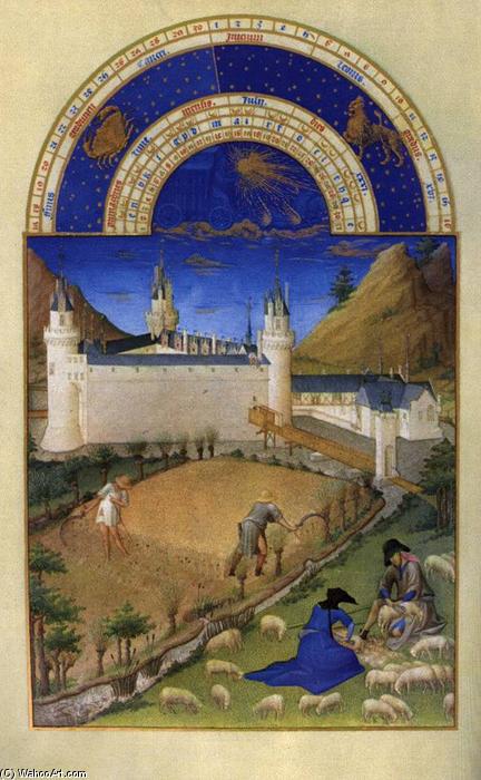 Wikioo.org - The Encyclopedia of Fine Arts - Painting, Artwork by Limbourg Brothers - Les très riches heures du Duc de Berry: Juillet (July)