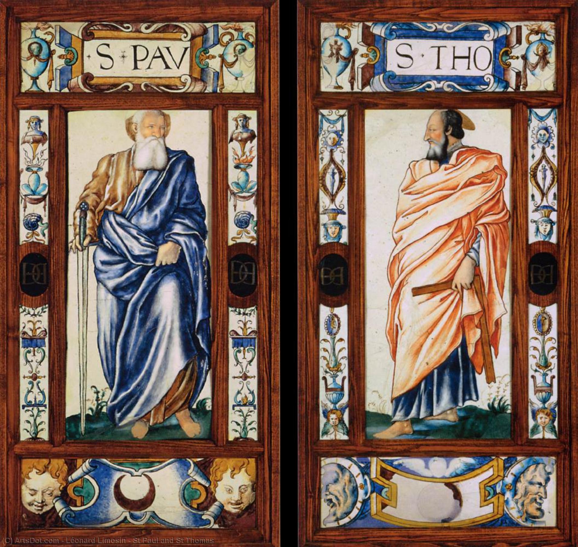 WikiOO.org - Encyclopedia of Fine Arts - Lukisan, Artwork Léonard Limosin - St Paul and St Thomas