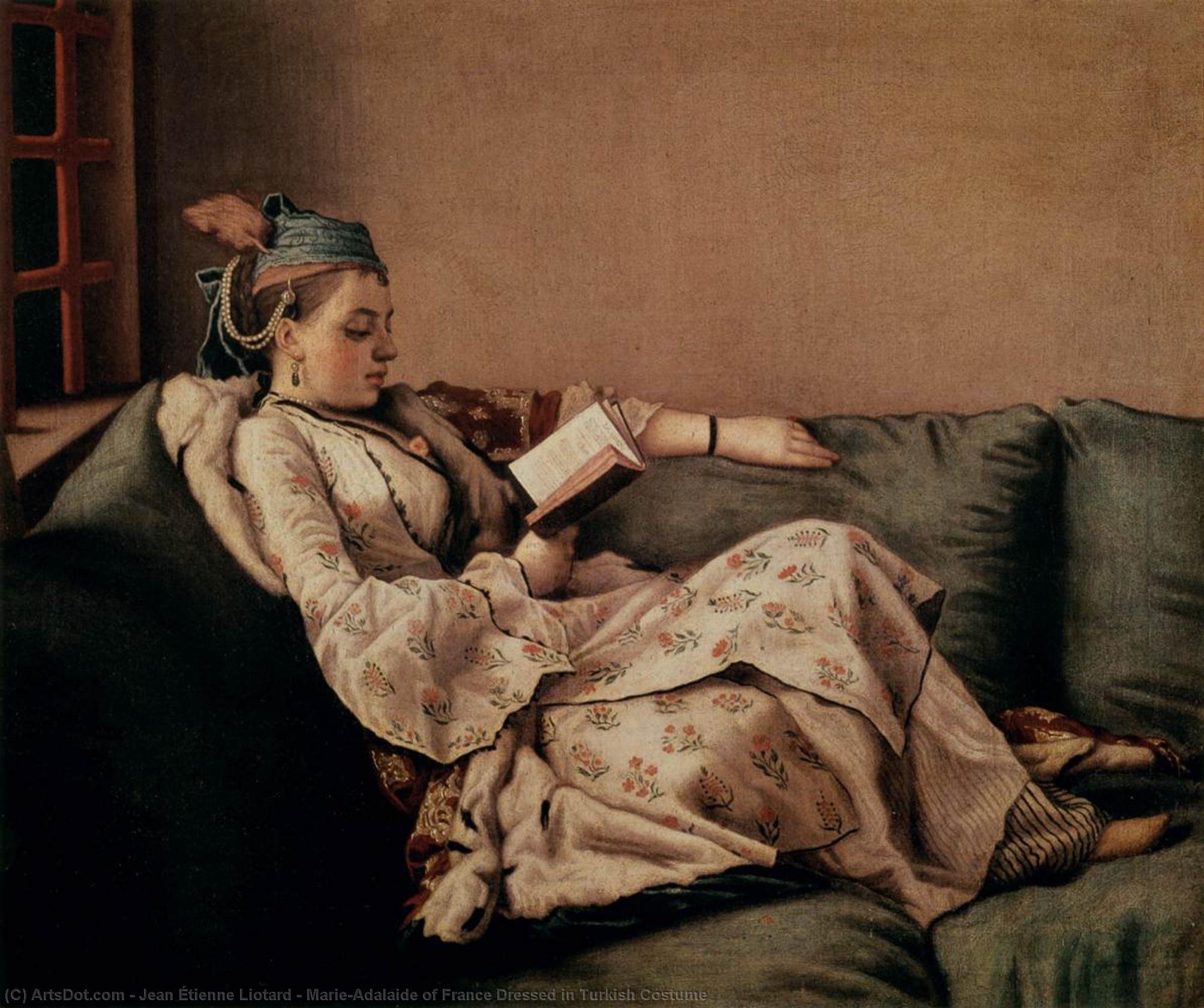 Wikioo.org - The Encyclopedia of Fine Arts - Painting, Artwork by Jean Étienne Liotard - Marie-Adalaide of France Dressed in Turkish Costume