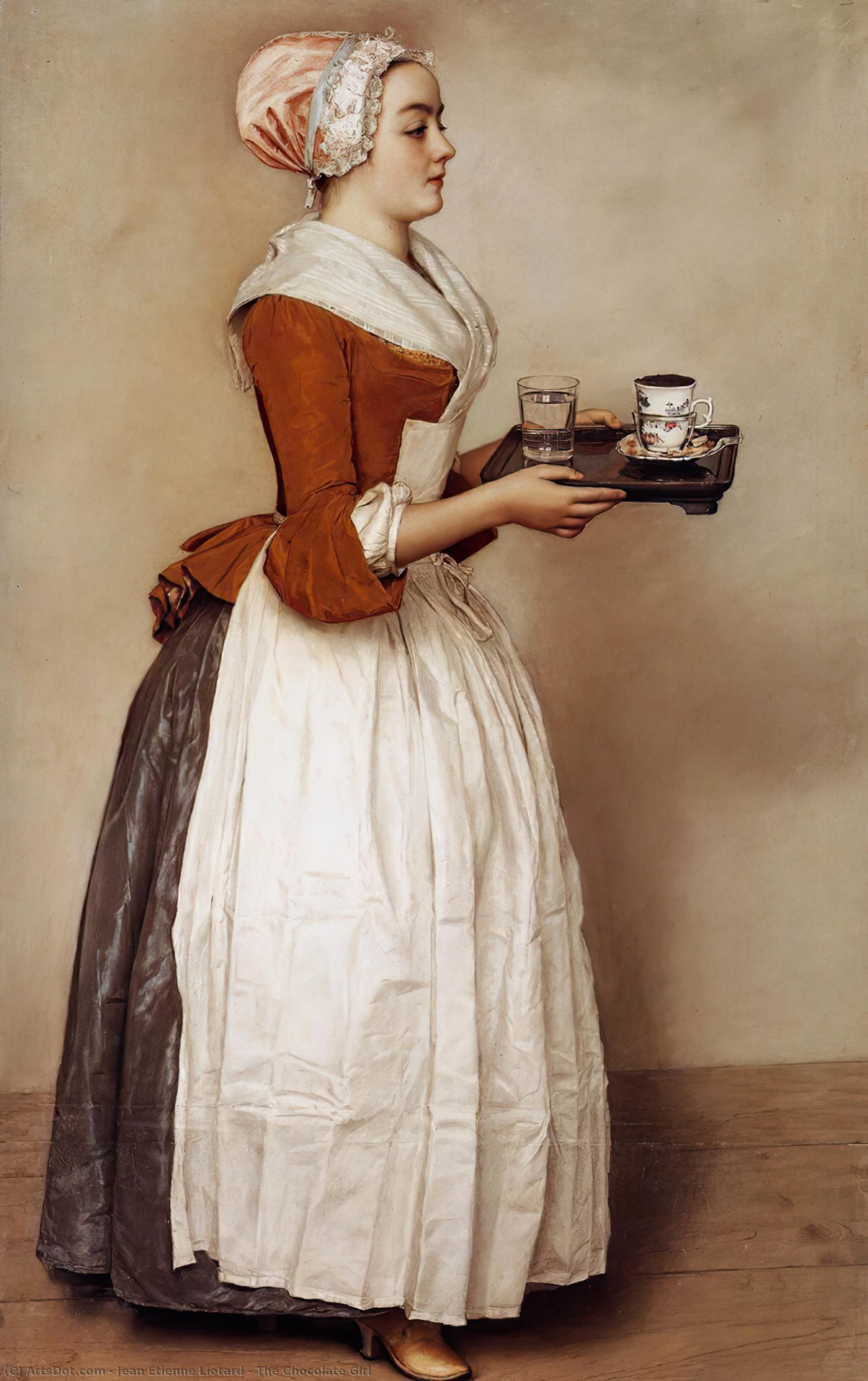 WikiOO.org - אנציקלופדיה לאמנויות יפות - ציור, יצירות אמנות Jean Étienne Liotard - The Chocolate Girl