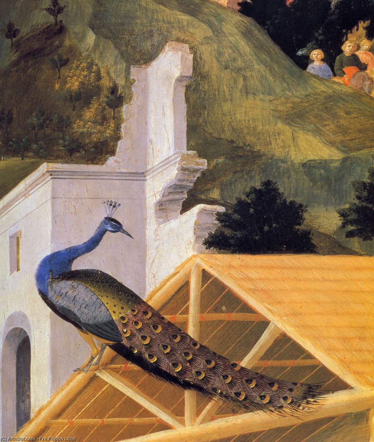 Wikioo.org – La Enciclopedia de las Bellas Artes - Pintura, Obras de arte de Fra Filippo Lippi - la Adoración de los Magos Detalle