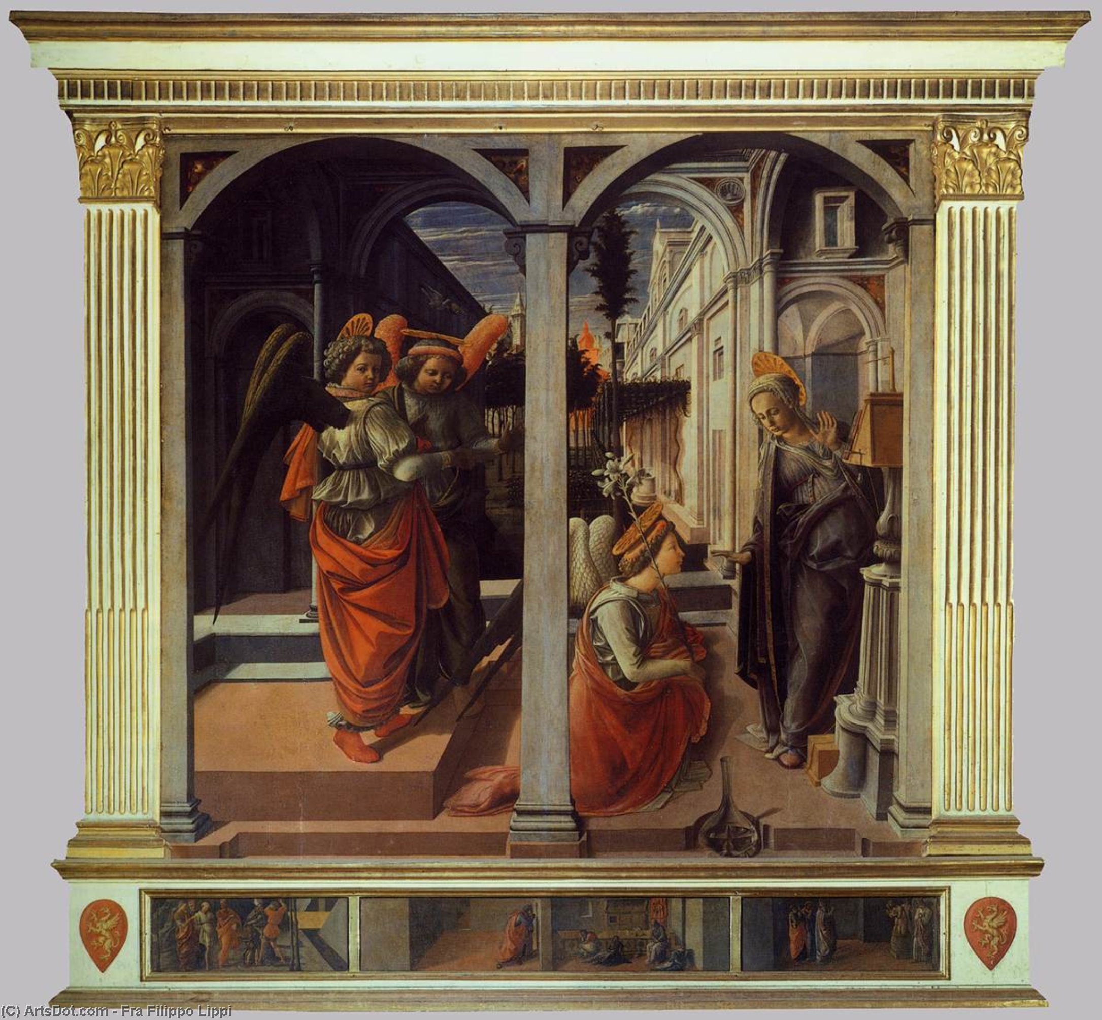 WikiOO.org - Енциклопедия за изящни изкуства - Живопис, Произведения на изкуството Fra Filippo Lippi - Annunciation